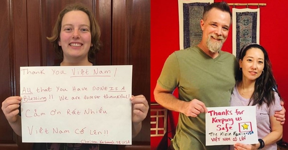 foreigners send thanks to vietnam covid 19 front line via touching photos