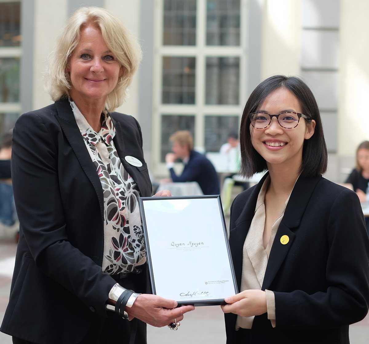 vietnamese female student awarded global swede of 2020