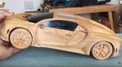 the wooden car