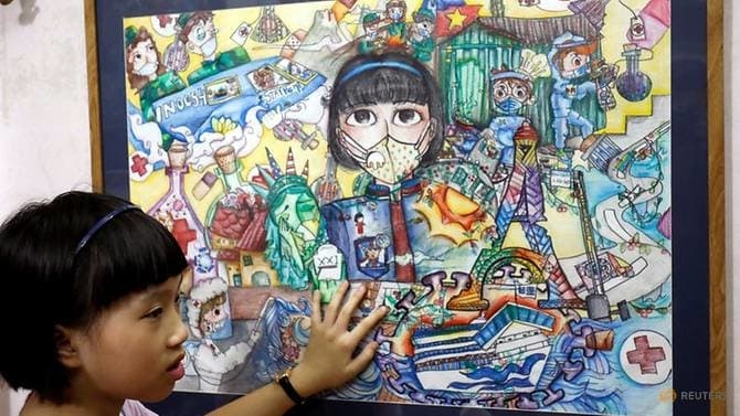 Vietnamese 10-year-old painter creates art from coronavirus chaos