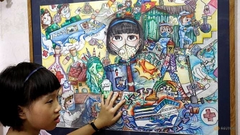 Vietnamese 10-year-old painter creates art from coronavirus chaos