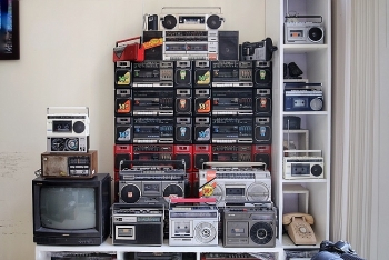 unique cassette player collection by hanoi man a return to 90s youth