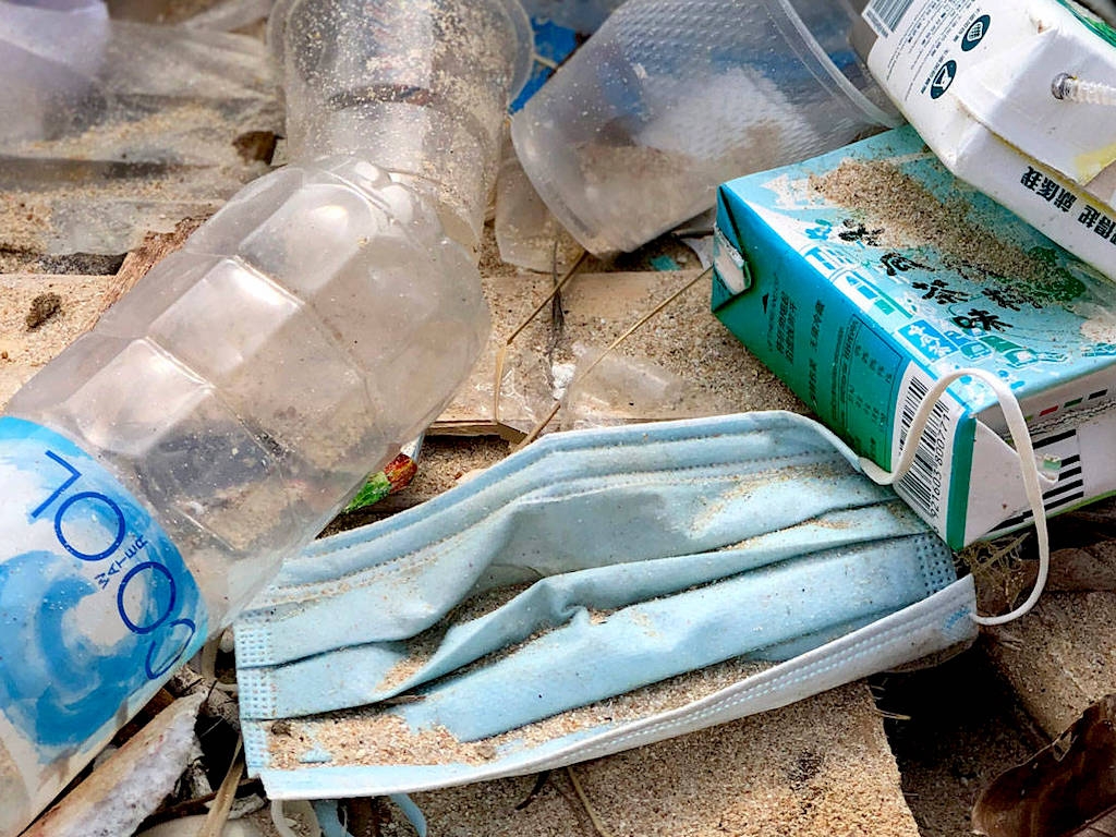 0315 face mask beach litter oceansasia naomi brennan