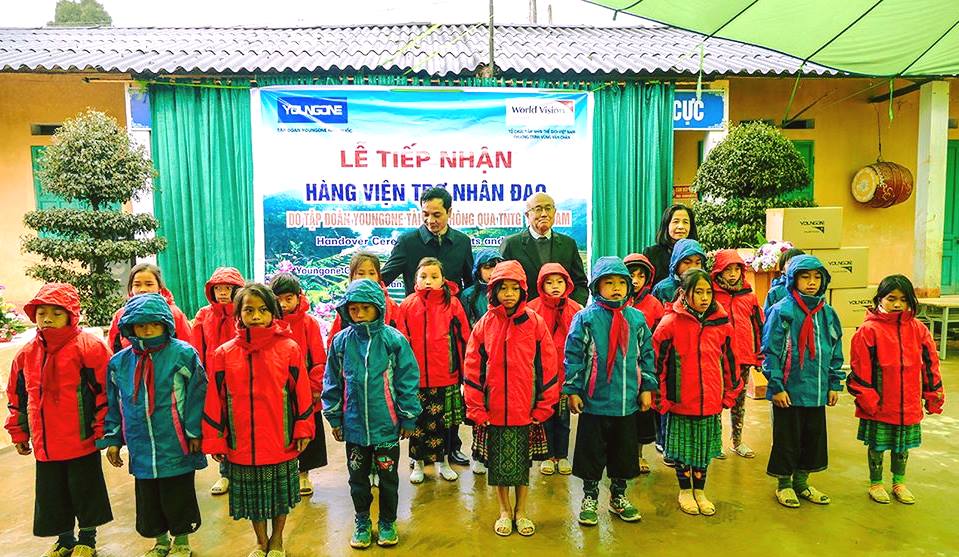 warm clothes for children in remote districts