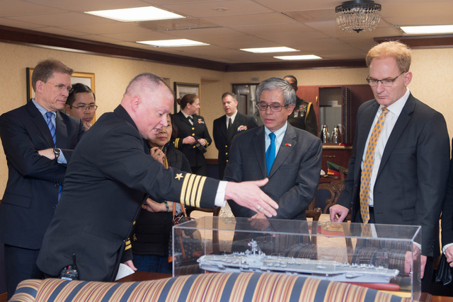 Vietnamese Ambassador to US visits aircraft carrier in Norfolk