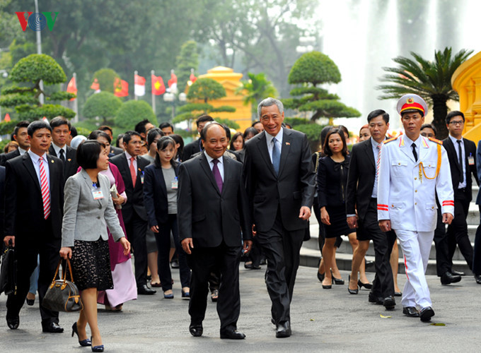 Welcome ceremony for Singapore PM
