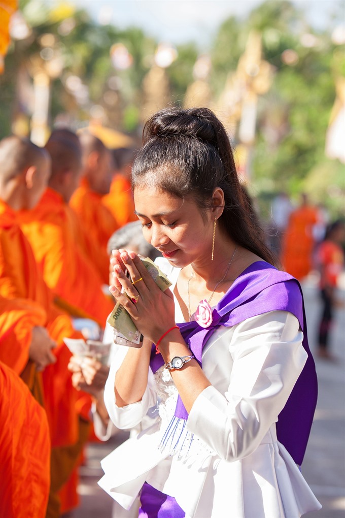 Photo: Khmer New Year Festival wishes for lucks