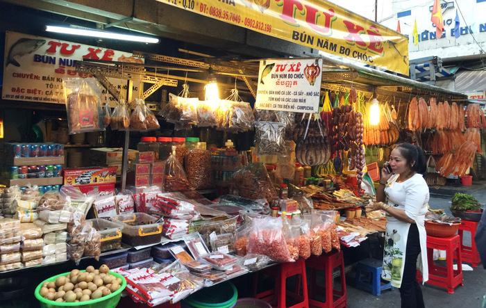 a cambodian food corner in saigon