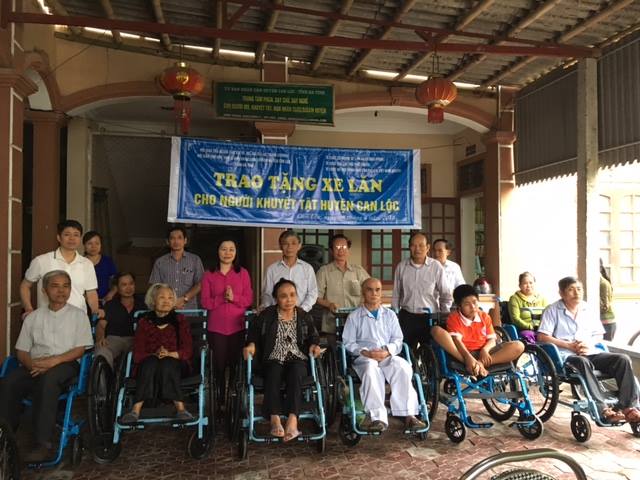 over 970 pwds in ha tinh and hai duong receive free wheelchairs