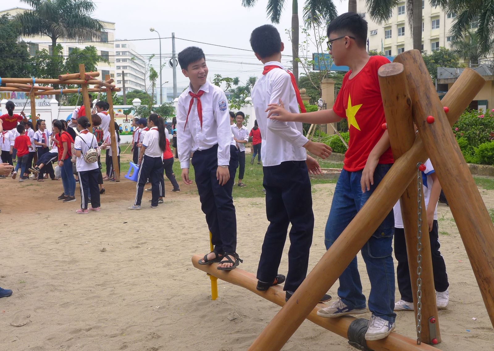 new safe inclusive and gender responsive playground for children in dong anh