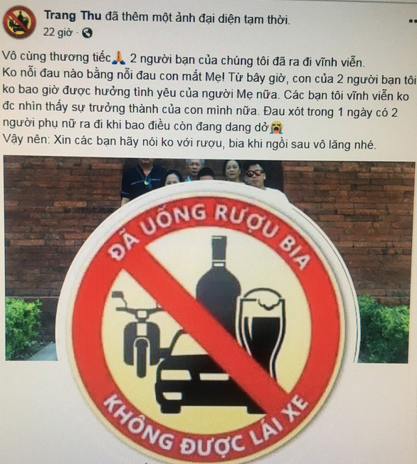 DUI is crime: Vietnamese Facebook users change profile photos to condemn drunk driving