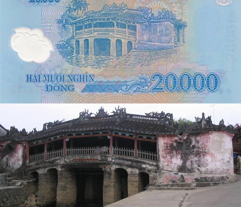 Famous Vietnamese attractions described on bank notes