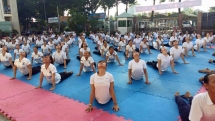 international yoga day celebrated in tien giang