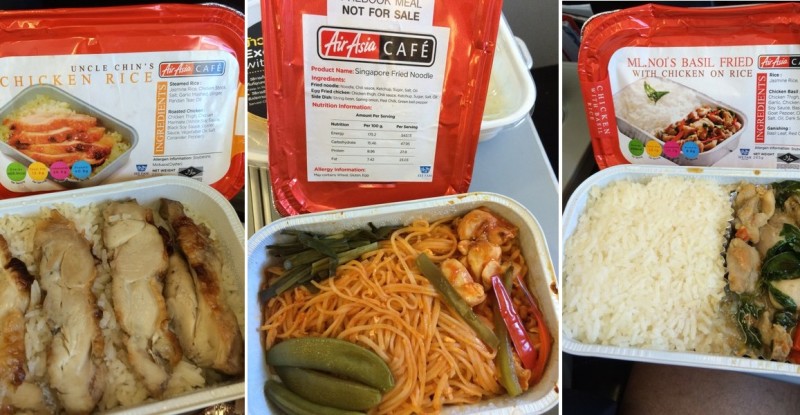 Some of the many meals we ate on board AirAsia