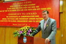 friendship medal conferred to mr brian edwin teel for his contribution to vietnams health sector