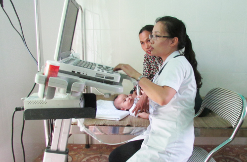 children in quang ninh provinces district receive heart disease check ups