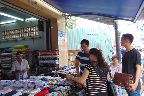 An age-old fabric market in Saigon