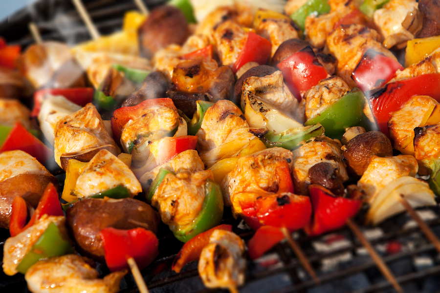 Grilled skewered food in Sapa