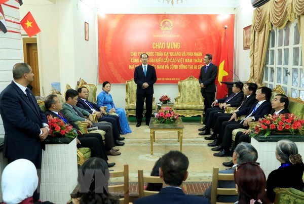 President Tran Dai Quang Visits Vietnamese Embassy In Egypt Vietnam Times 7005