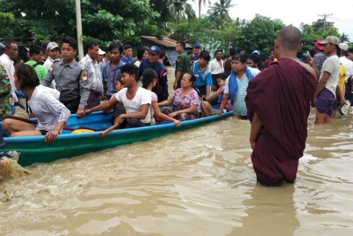 myanmar dam breach floods 85 villages drives thousands from homes