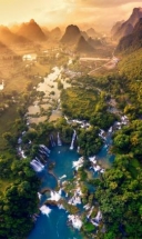 picture of ban gioc waterfall wins first at vietnam from above photo contest
