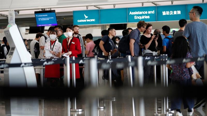 Hong Kong airport reopens despite flights cancelled, after protesters leave