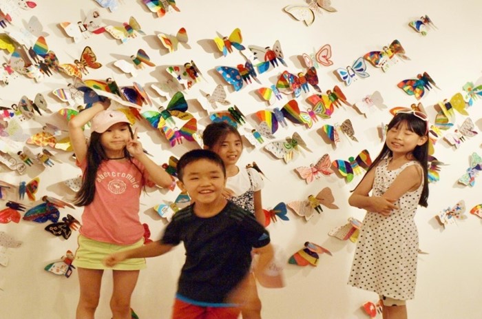 Exhibition showcases paper butterflies of nearly 1,300 children and young people
