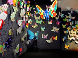 exhibition showcases paper butterflies of nearly 1300 children and young people