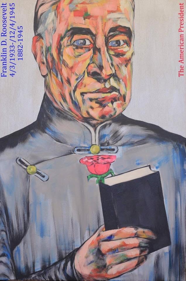 Vietnamese artist paints 44 US Presidents in ‘ao dai’ though never met anyone
