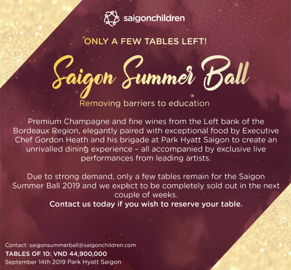 Saigon Children’s Charity to hold 11th Saigon Summer Ball in September