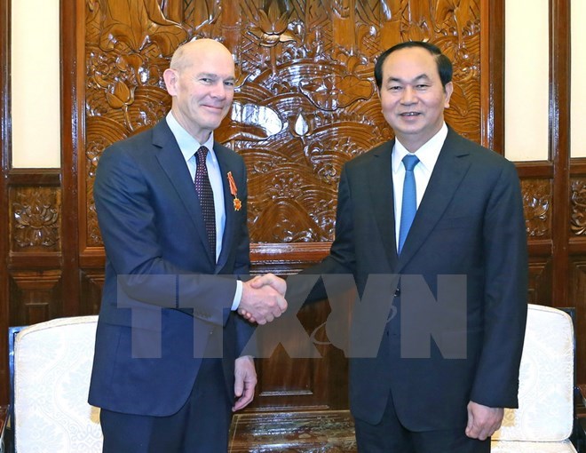 President Tran Dai Quang receives WVI President Kevin Jenkins