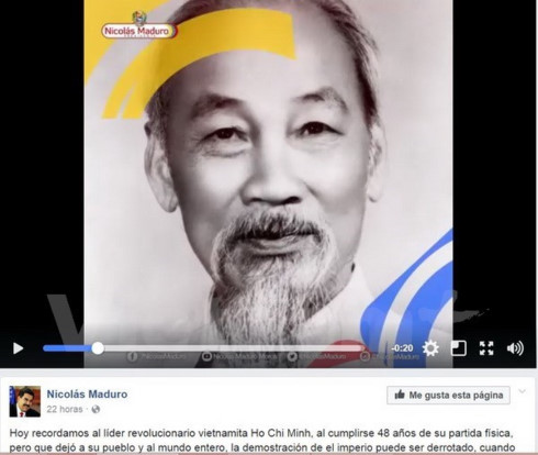 venezuelan leader praises late president ho chi minh
