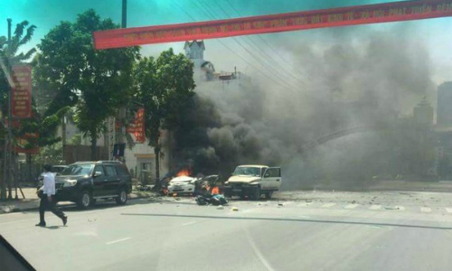 quang ninh two death in a taxi explosion