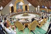 vice president attends state banquet marking bruneian sultans 50 years of reign
