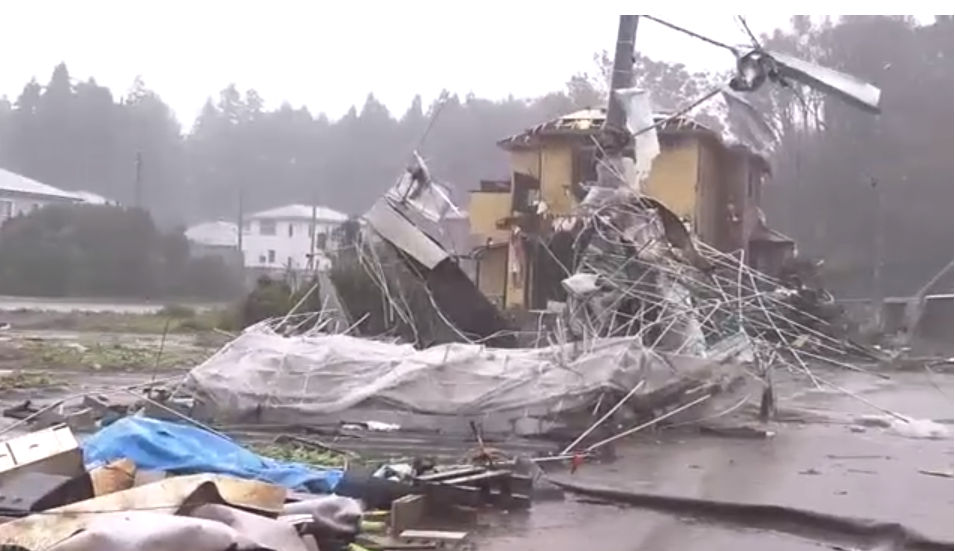 powerful typhoon hagibis lashes wide areas of japan