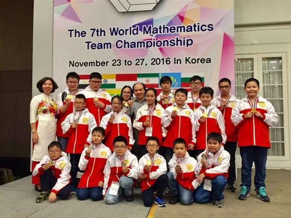 VN students won 32 medals at World Mathematics Team Championship