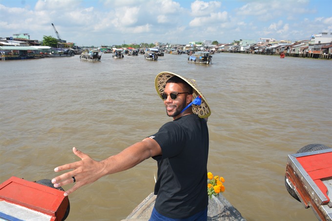 A visitor pounds the pavement for the children of Vietnam