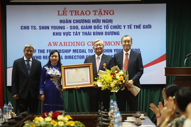 friendship order bestowed upon dr shin young soo who regional director