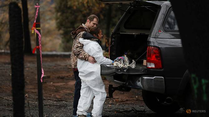 rain ends in northern california as search for wildfire victims continues