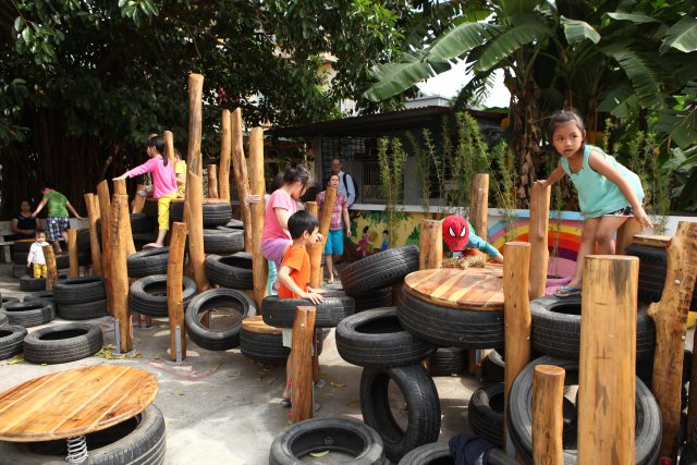 Recycled playground opens in Hanoi