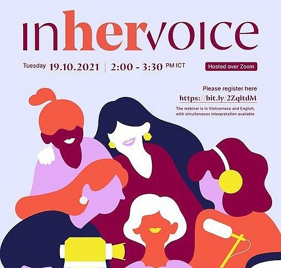 Promotional poster for In Her Voice, UNESCO's webinar for female Vietnamese filmmakers. Photo: UNESCO