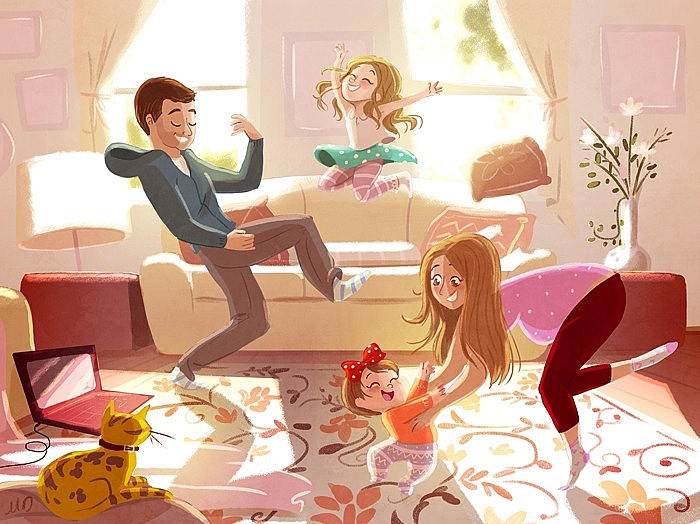 Family-Day:-Illustrations-of-Daily-Life.-Source:-